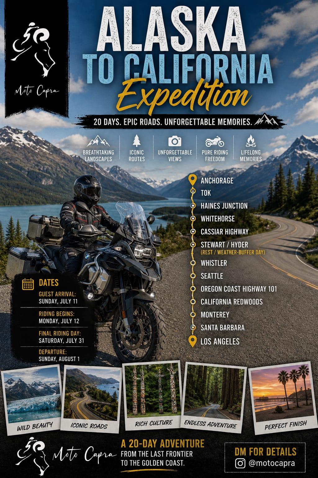 Alaska to California